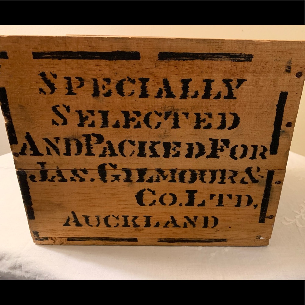 Wooden Shipping Box - 5 Lbs Pekoe Tea. NZ